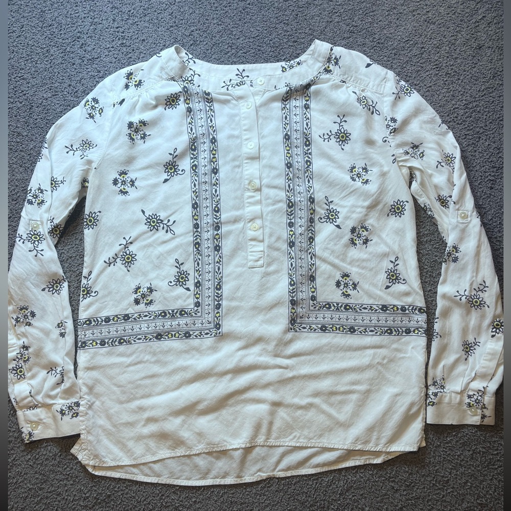 LOFT Floral Patterned Blouse Small